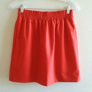 J. Crew Red Sidewalk Skirt Wool Blend